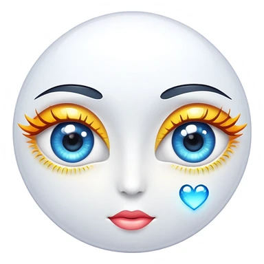 Cute in love eyes sticker