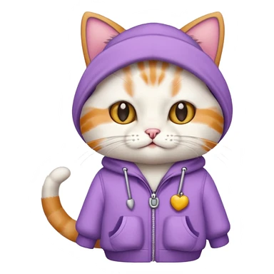 Cat wearing outfit sticker