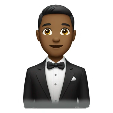 Elegant boy with suit sticker