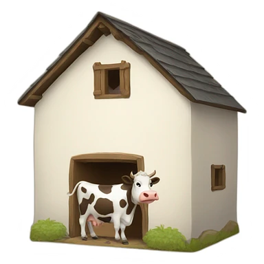 Cow house sticker
