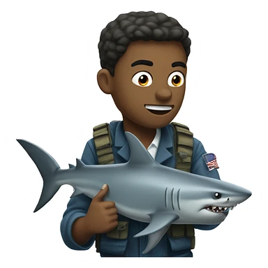 shark going to war sticker