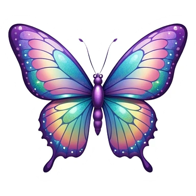 glitter butterfly sticker