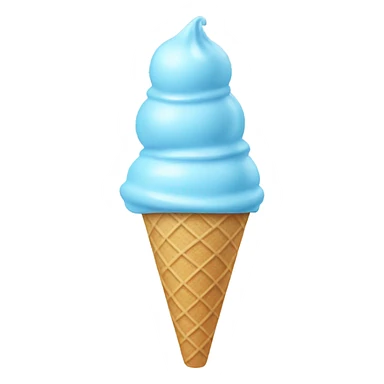 Light blue ice cream in a cond sticker