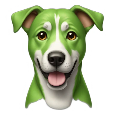 chien vert sticker
