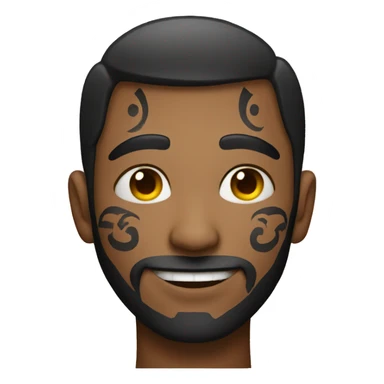 man with face tattoo sticker