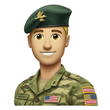 military selfie in  sticker