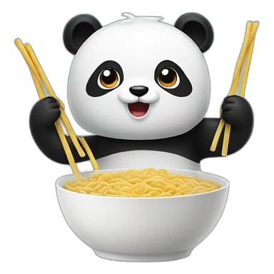 Panda noodles sticker