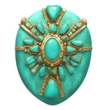 Western turquoise jewel sticker