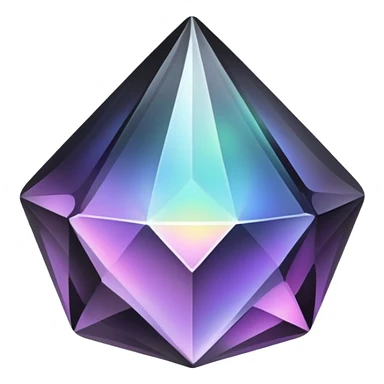  Iridescent black dark crystal sticker