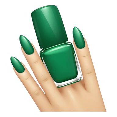 green color nail polish sticker