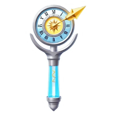 a kpop lightstick with a sundial in it  sticker