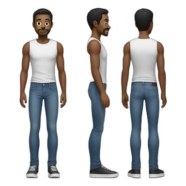 man in skinny jeans sticker