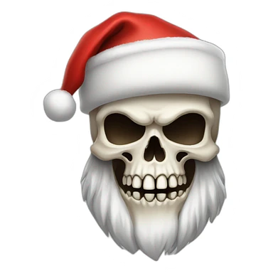 Santa skull sticker