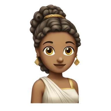 girl with ancient greek hairstyle and dress sticker