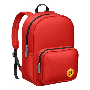 red small backpack sticker