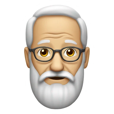 old man with beard portrait sticker