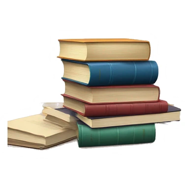 a stack of books is on the table sticker