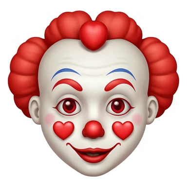 Clown with heart eyes  sticker