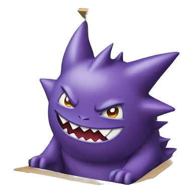 Gengar in the box  sticker