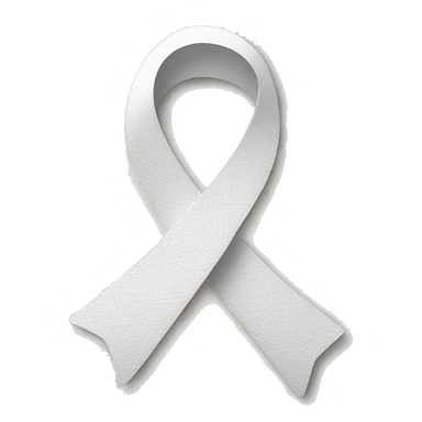 White ribbon for lung cancer  sticker
