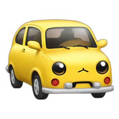 pikachu with car sticker
