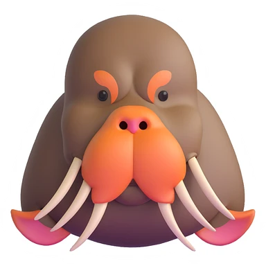 walrus face sticker