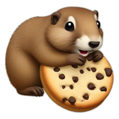 Marmot eating a cookie sticker