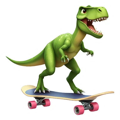 Dinosaur on skateboard  sticker