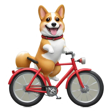 Corgi on bike sticker