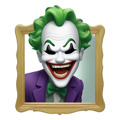 Joker laughing in the mirror sticker