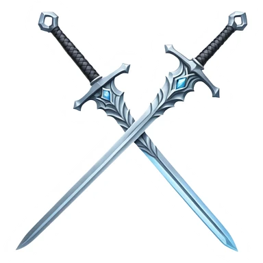 sharp sword in snow, sticker