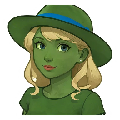 A blonde Girl with blue eyes sticker