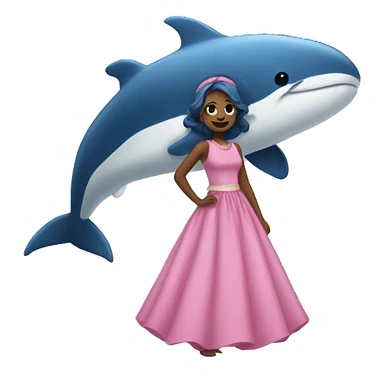 Una ballena con un vestido sticker