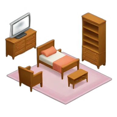furniture isometric view sticker