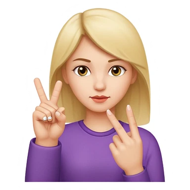 girl showing middle finger sticker