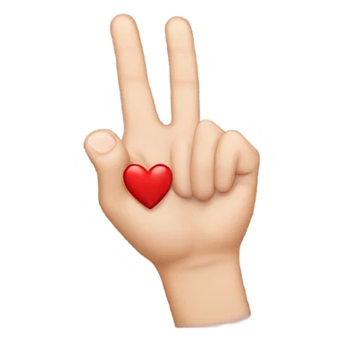 love heart hand emoji but middle finger instead of index sticker