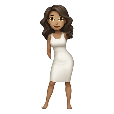 Girl with hour glass figure brunette latina sticker