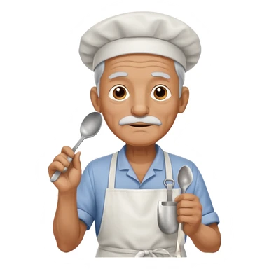 old man kitchen worker sticker