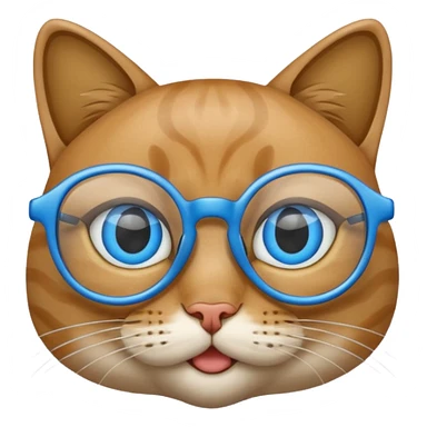 Un gato con lentes azules sticker