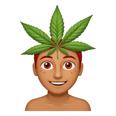 Feuille de cannabis defoncé sticker