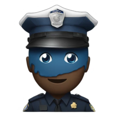 Police halloween sticker