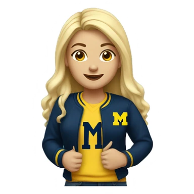 Cute blonde University of Michigan  sticker