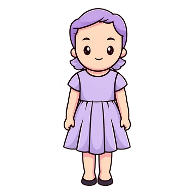 very light lavender rosy dress sticker