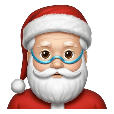 santa with face mask 
   sticker