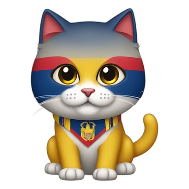 Gato con la bandera de Colombia  sticker