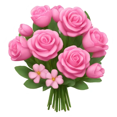 pink valentine bouquet sticker