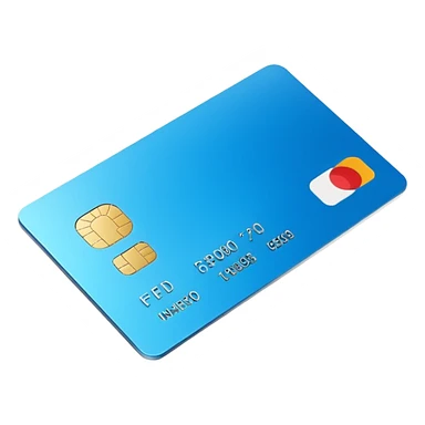 3D minimal icon of a corporate card with no numbers, no personal info, and no logos, except a simple text ‘WAD’. Add a subtle accent in #FF3D00. Clean, modern, high-end style. sticker