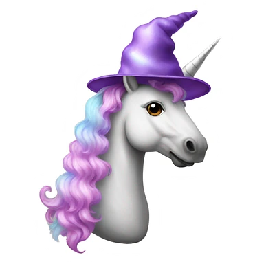 A flying unicorn with a mushroom hat sticker