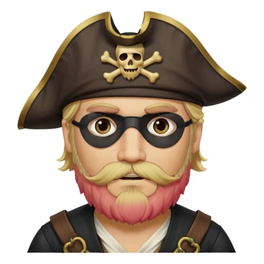 pirate blonde bearded man sticker