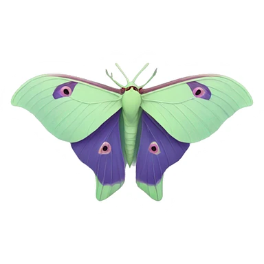 Purple luna moth sticker